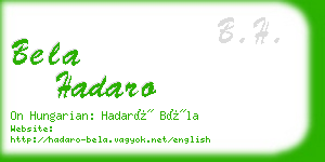 bela hadaro business card